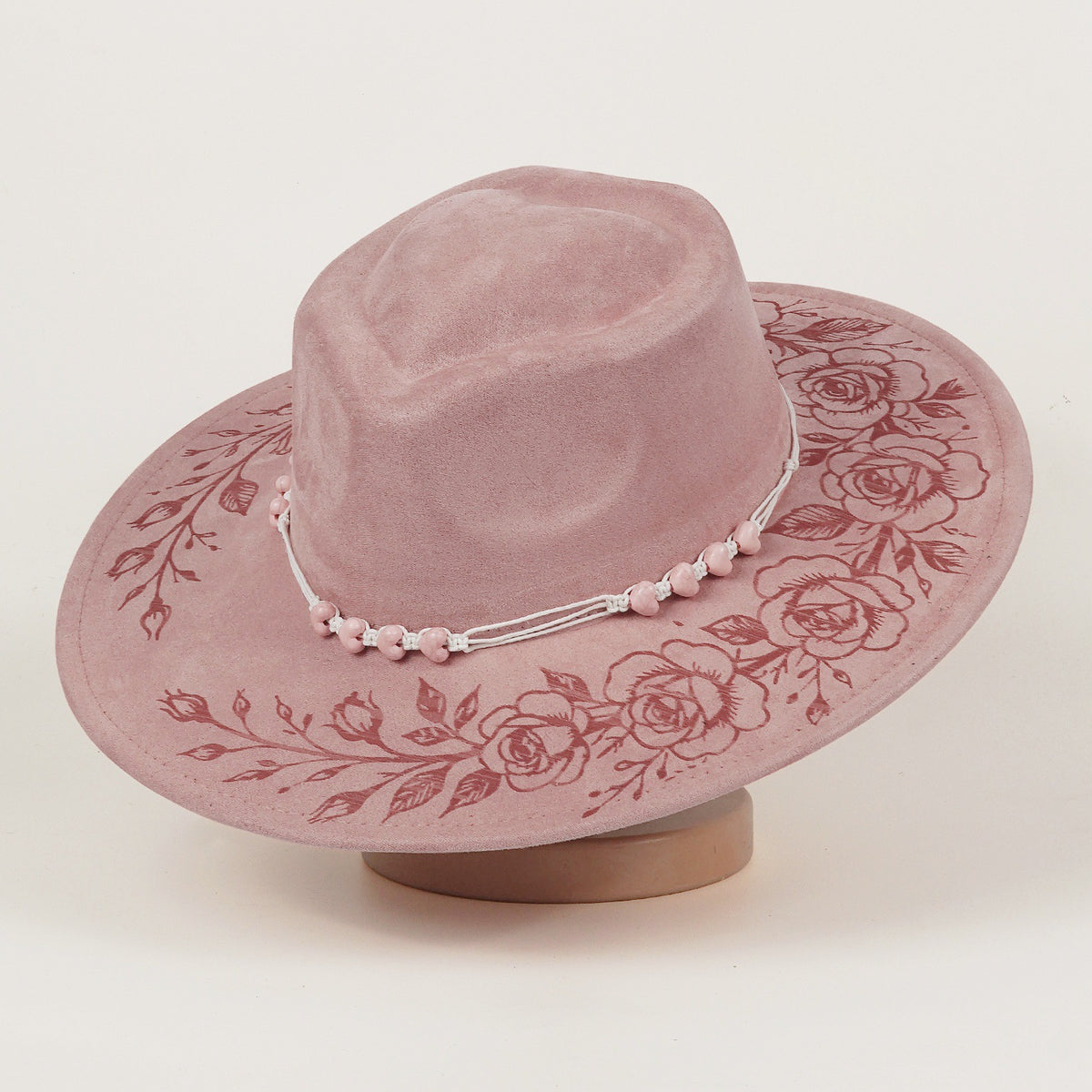 Chapeau Western Cowboy Mode Embossed Laser-Engraved Top Hat