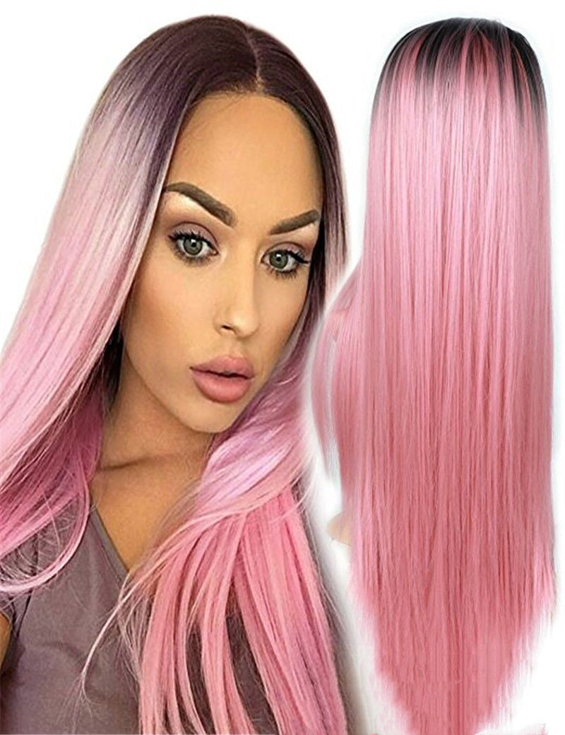 Cheveux ronds et grands teints de scalp, longs et droits
