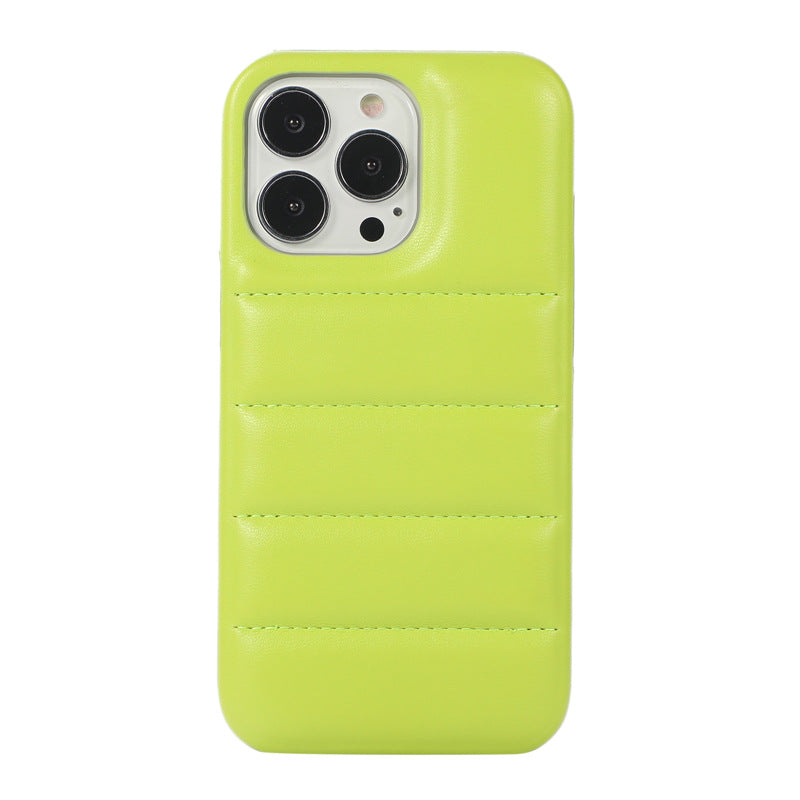 Clapet de téléphone en cuir d'Instagram en couleur solide