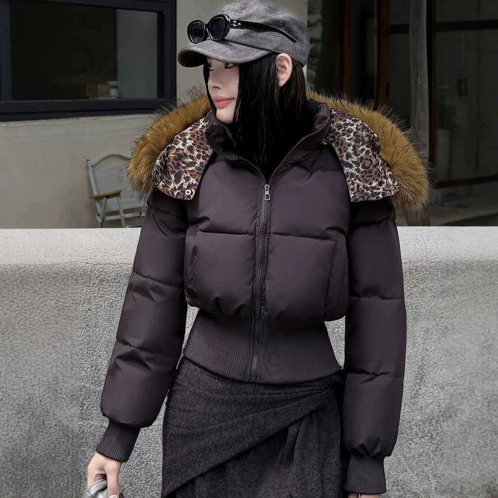 Manteau d'hiver à capuchon avec top super épais pour chaud