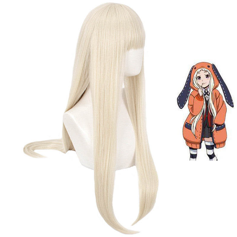 Anime bangs lait perruque dorée