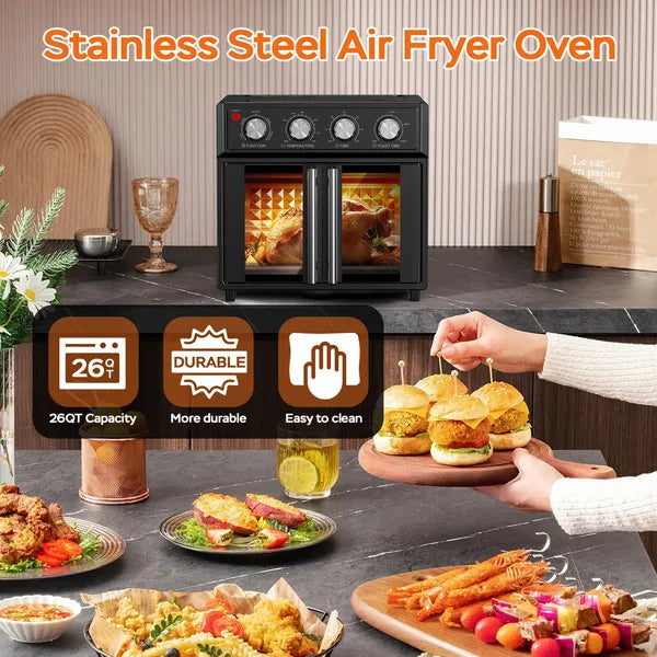 PlumChef 29.5 Quart Extra Large 6 tranches Air Fryer Convection Grille-pain Four