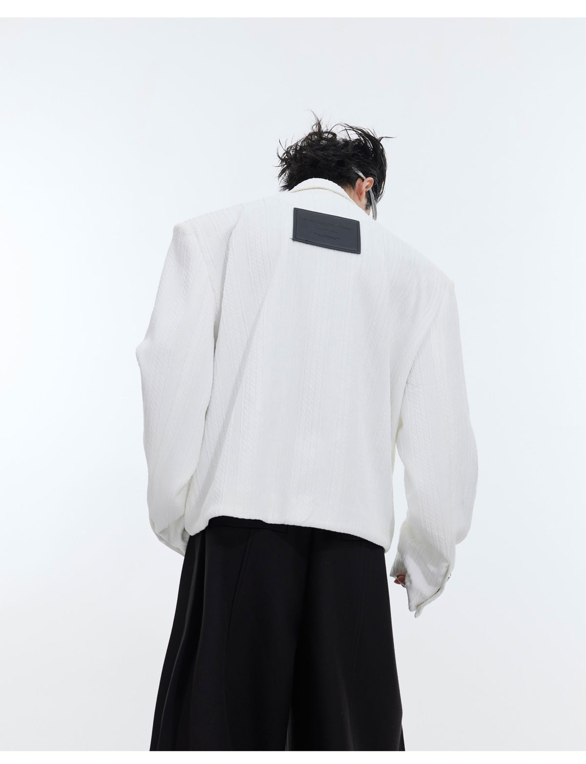 Veste de motif de fosse à Texture lourde de déconstruction