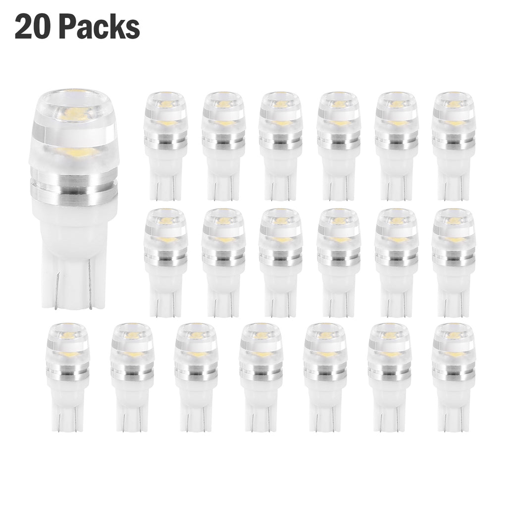 20Pcs par kit LED Ampoules de voiture 500lm T10 2323SMD 6500K de remplacement de lampes auto blanches pour