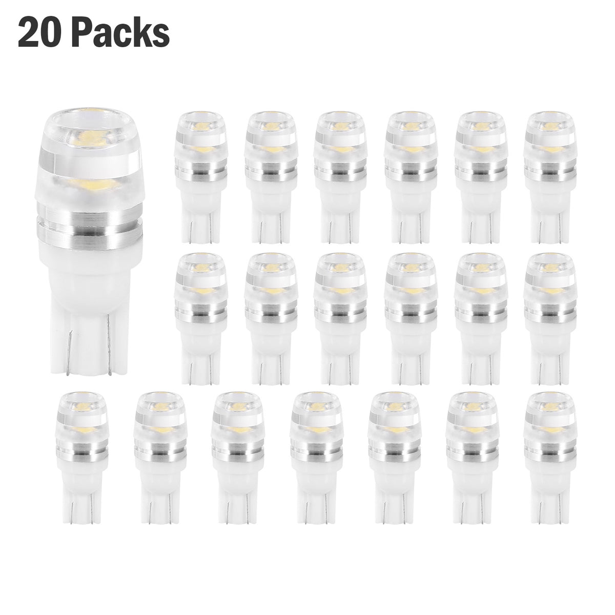 20Pcs par kit LED Ampoules de voiture 500lm T10 2323SMD 6500K de remplacement de lampes auto blanches pour