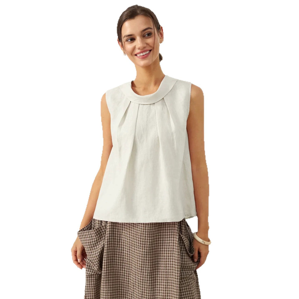 Linen Sleeveless Blouse for Women