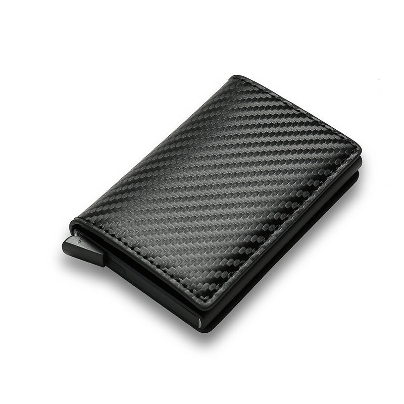 Alliage d'aluminium de portefeuille pour hommes en fibre de carbone RFID