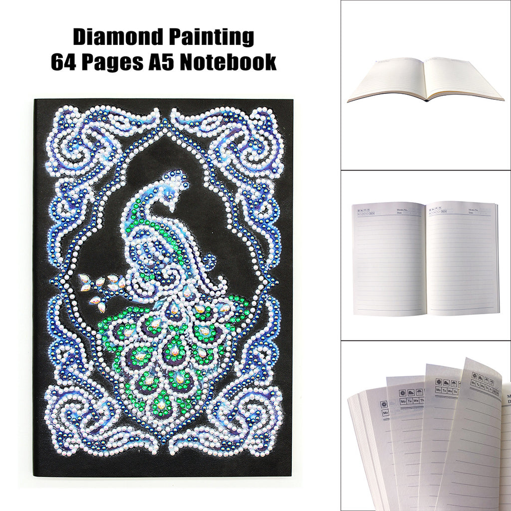Peacock Beauty Journal Note Book Diamant Peinture