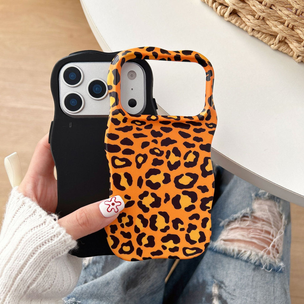 Bloc de couleur personnalisé Leopard Étui de film pour téléphone imprimé