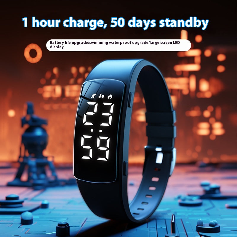 Horloge d'alarme de vibration Smart Waterproof Montre électronique