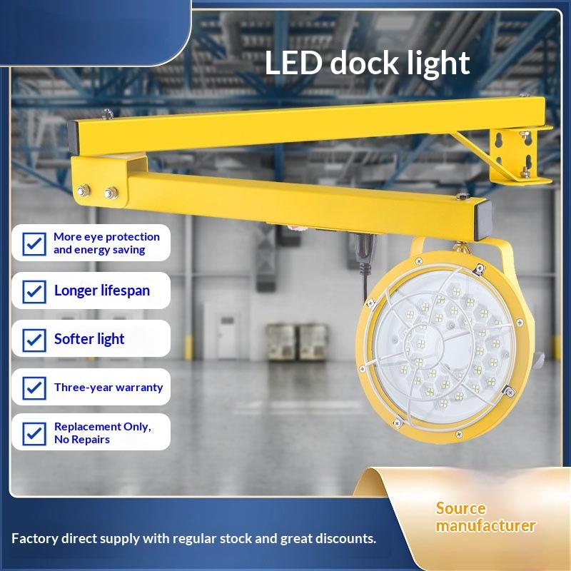 Projecteur de la tête de lampe rotative à bras flexible