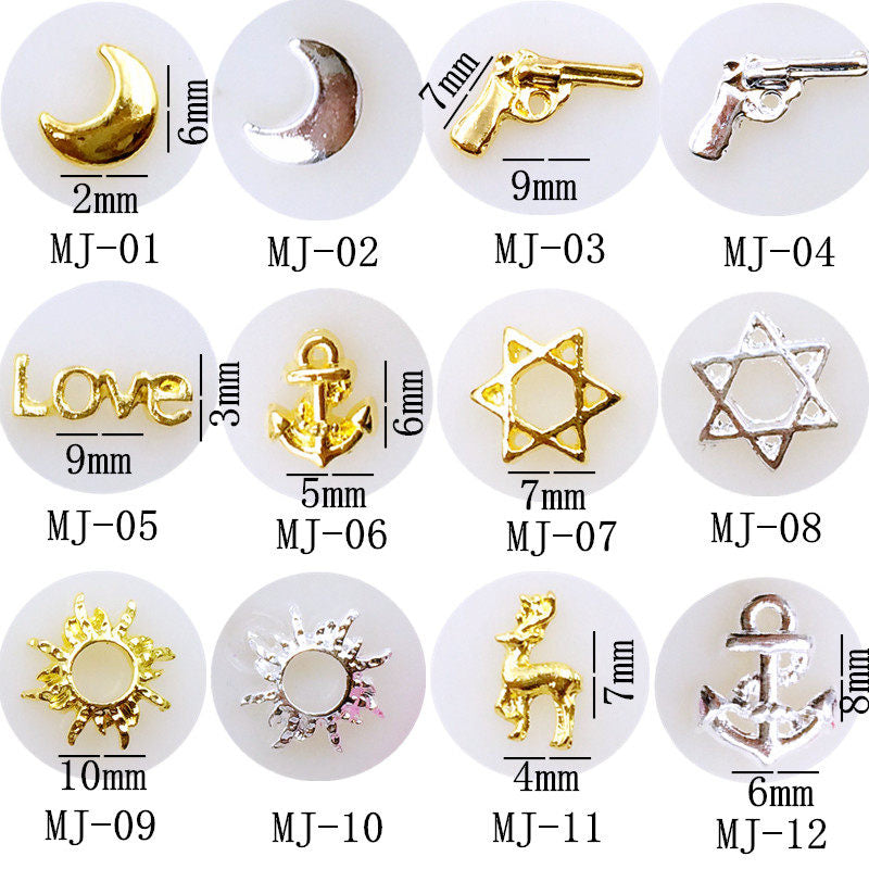 Stickers Nail Art Métal Accessoires Bricolage Nail