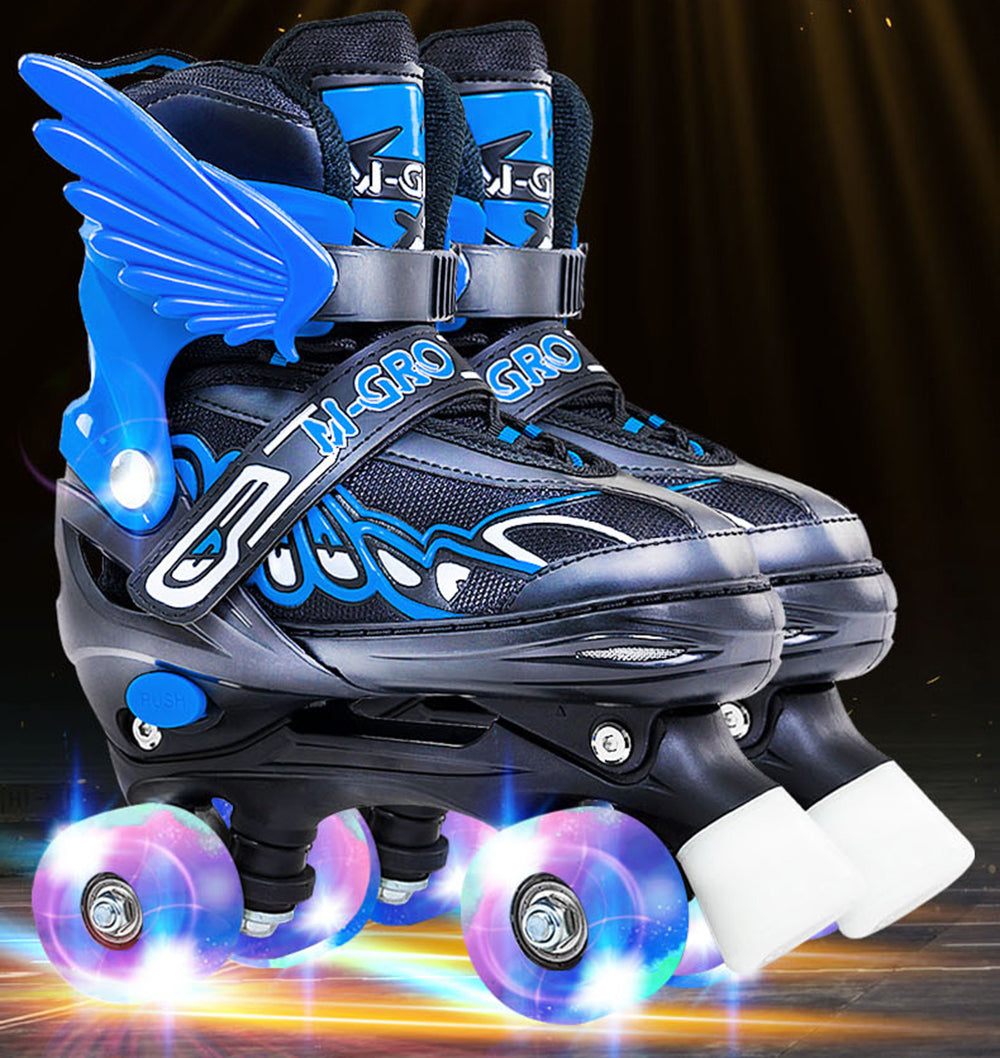 Enfants Patins réglables Roller Patins Garçons Filles Roller enfant 4 roues Sports de plein air S