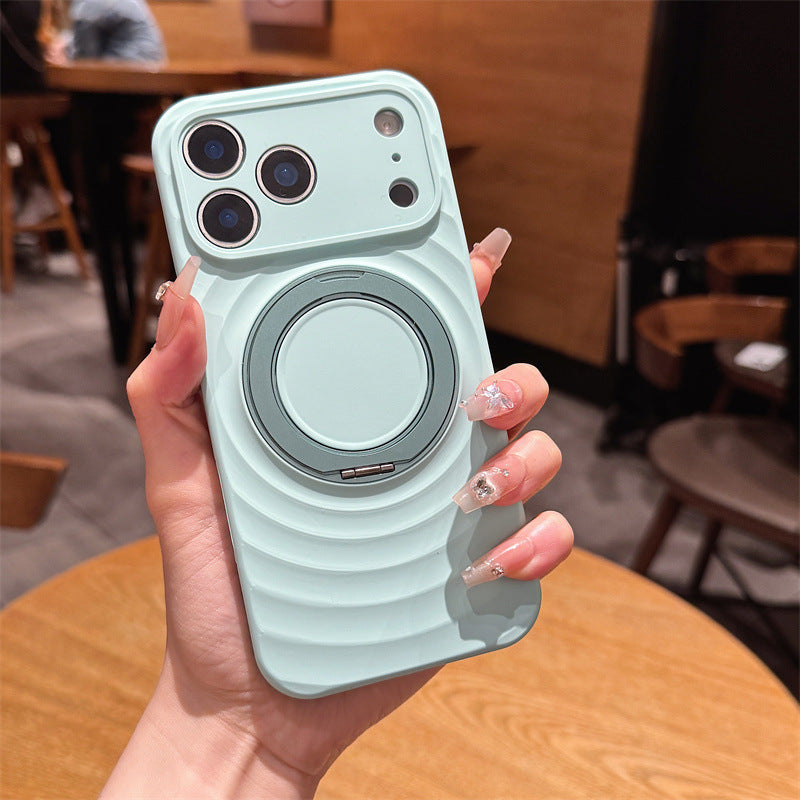 Étui de téléphone en silicone liquide à motif Wavy