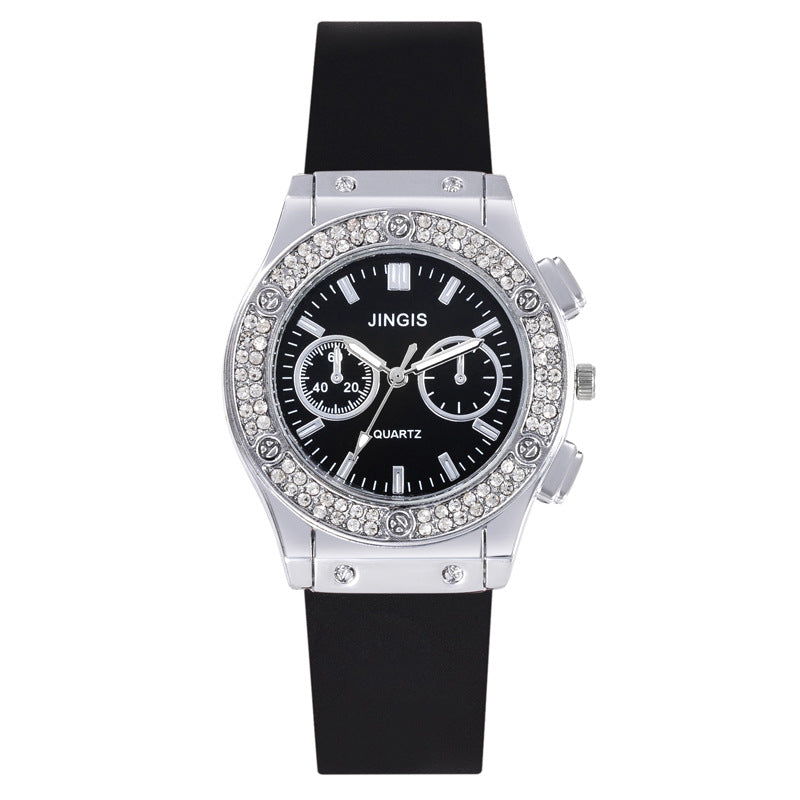 Montre bracelet en silicone Diamant d'affaires tout-match