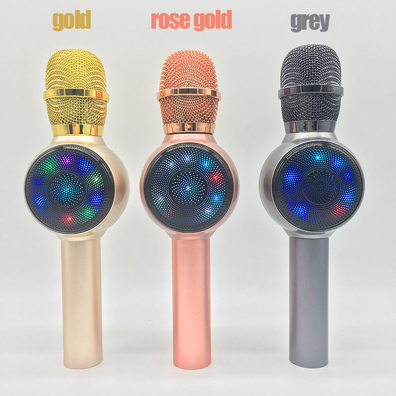 Chantez-le avec des lumières colorées National K chanson sans fil Bluetooth microphone