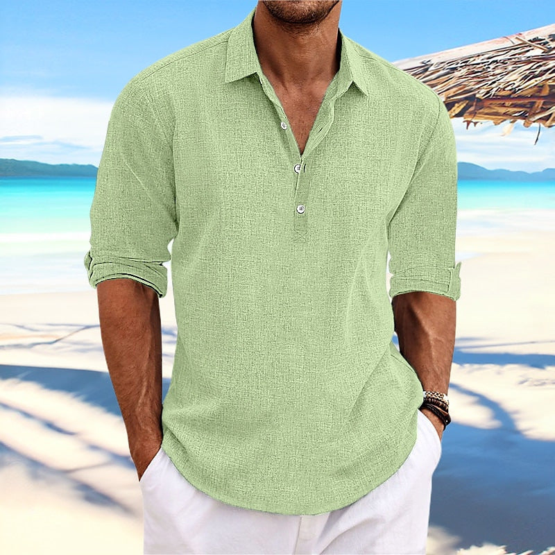 Vêtements pour hommes Pullover d'été Doublure de la mode jeunesse loin à manches longues maison chemise casual.
