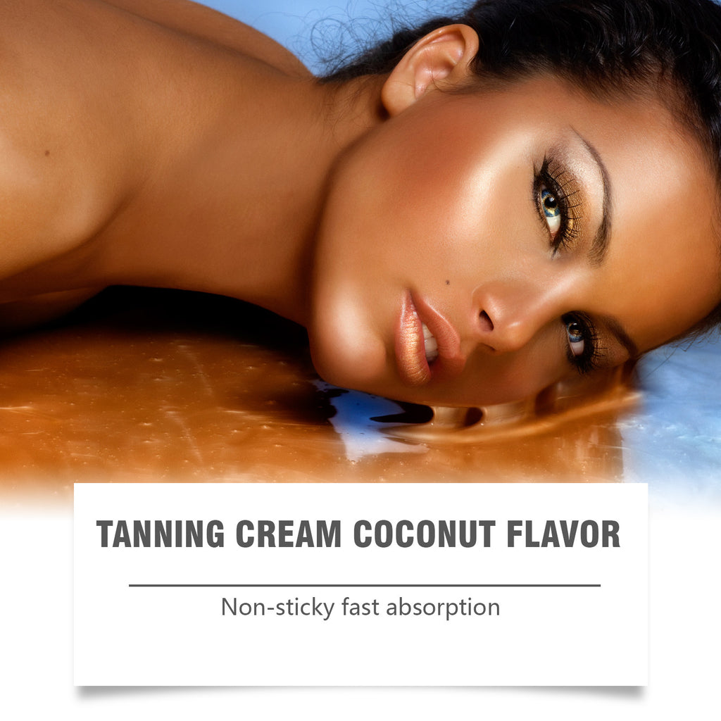 Oceaura Coconut Darkening Crème corporelle Coconut parfumé Carotène Sunless Tanning réglable C