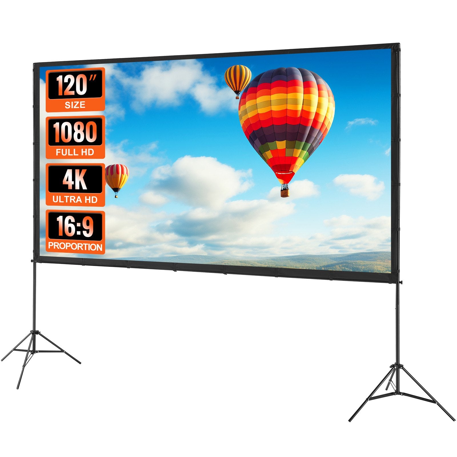Écran du projecteur avec support