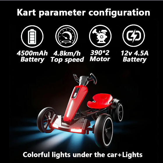 12V Pédale électrique pour enfants Go Kart