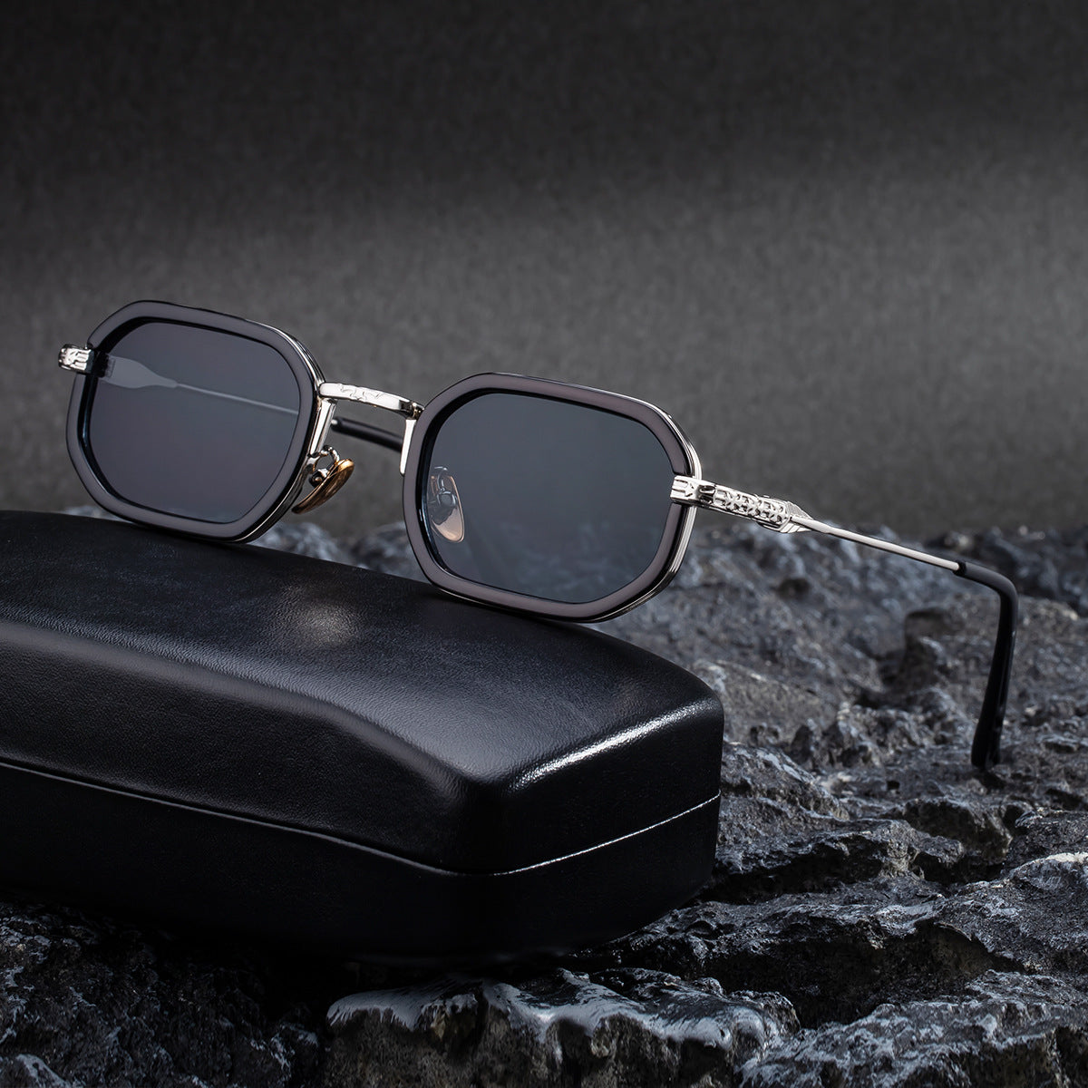 Lunettes de soleil européennes et américaines Fashion Square Frame