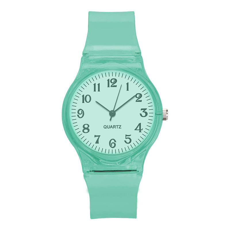 La couleur transparente Bracelet en plastique Cadran Fashion Trend Watch