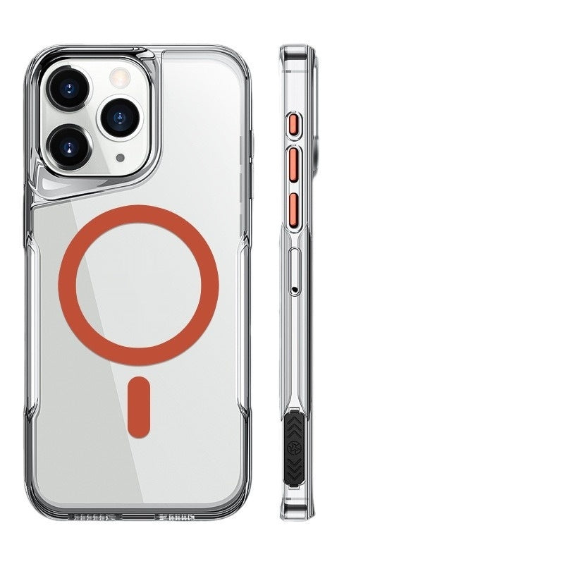 High Transparent Acrylique magnétique transparent Protection anti-goutte Mobile Phone Shell