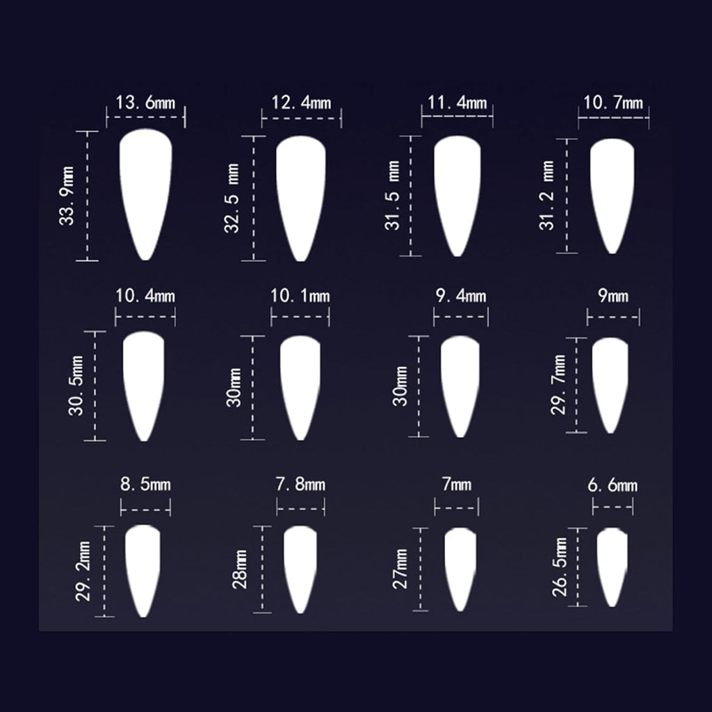 24 PCS Les griffes du diable Presse sur les ongles