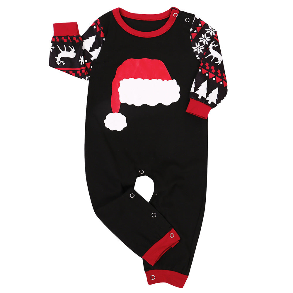 Chapeau de Noël imprimé costume de Noël maison porter pyjama parent-enfant
