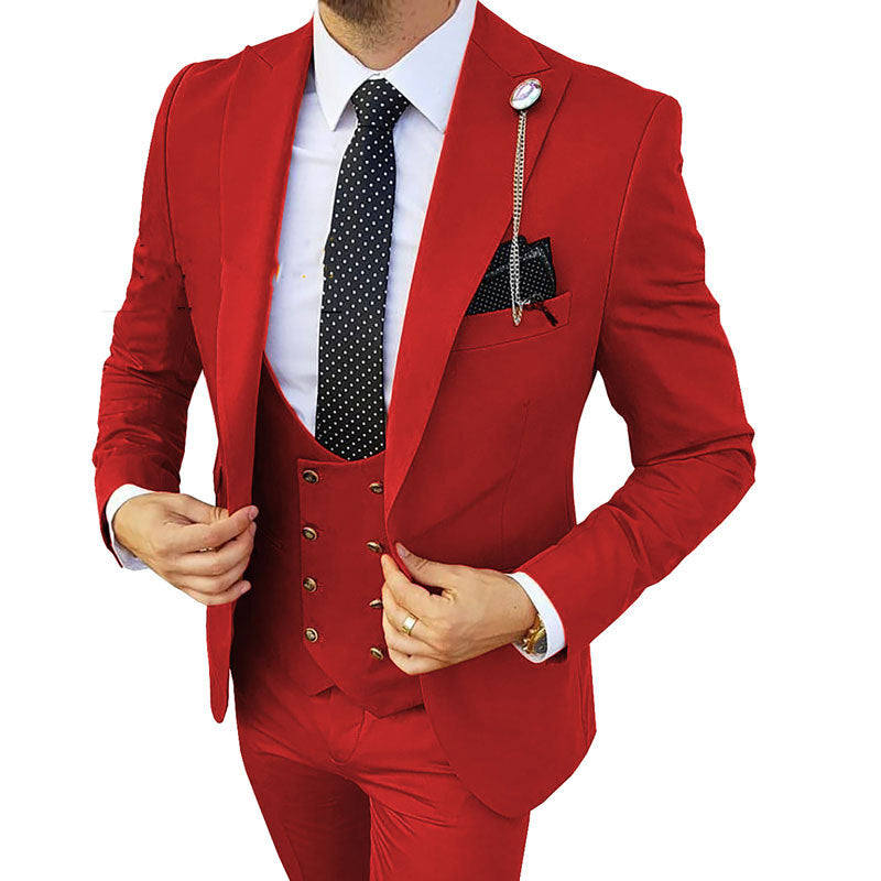 Fashion homme trois pièces costume appearing mince
