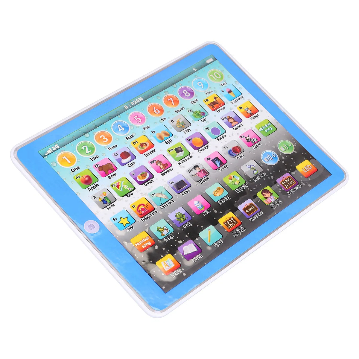 Kid Baby Toddler Comprimé Jouet d'apprentissage éducatif Étude Tablette Cadeau pour personnes âgées 2 3 4 5 6