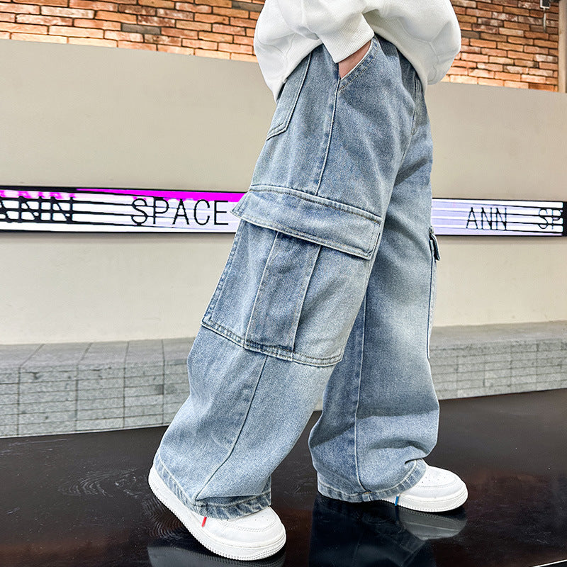 Jeans des garçons printemps et automne