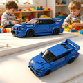 303PCS Blue JDM Rally Car Building Blocks