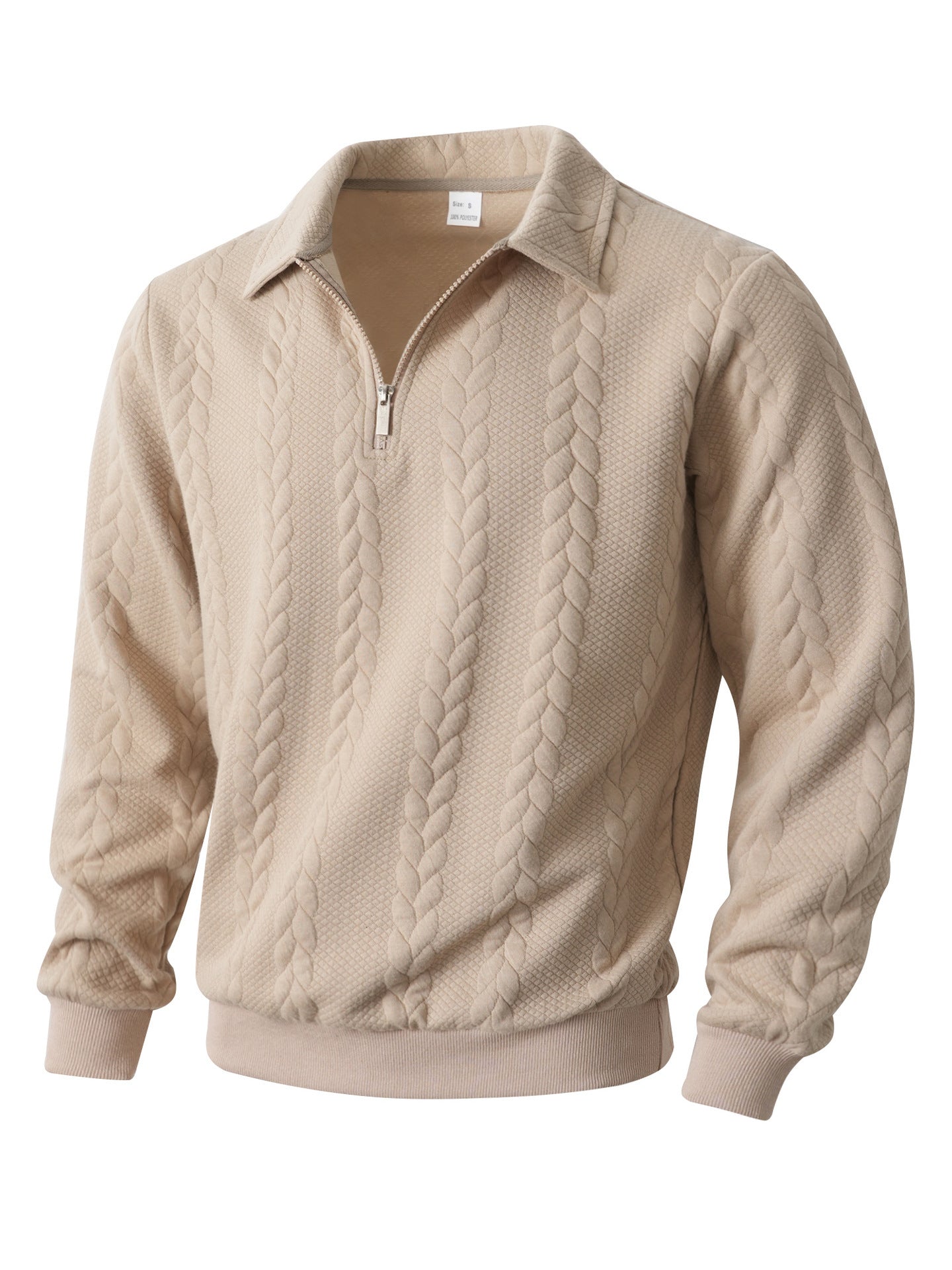 Hommes Casual Sportif Hoodie demi-zip
