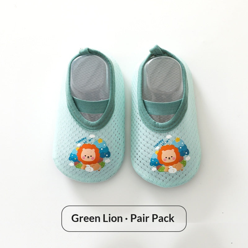 Chaussettes de sol pour les enfants et les bébés Style mince d'été pour les tout-petits apprenant à marcher