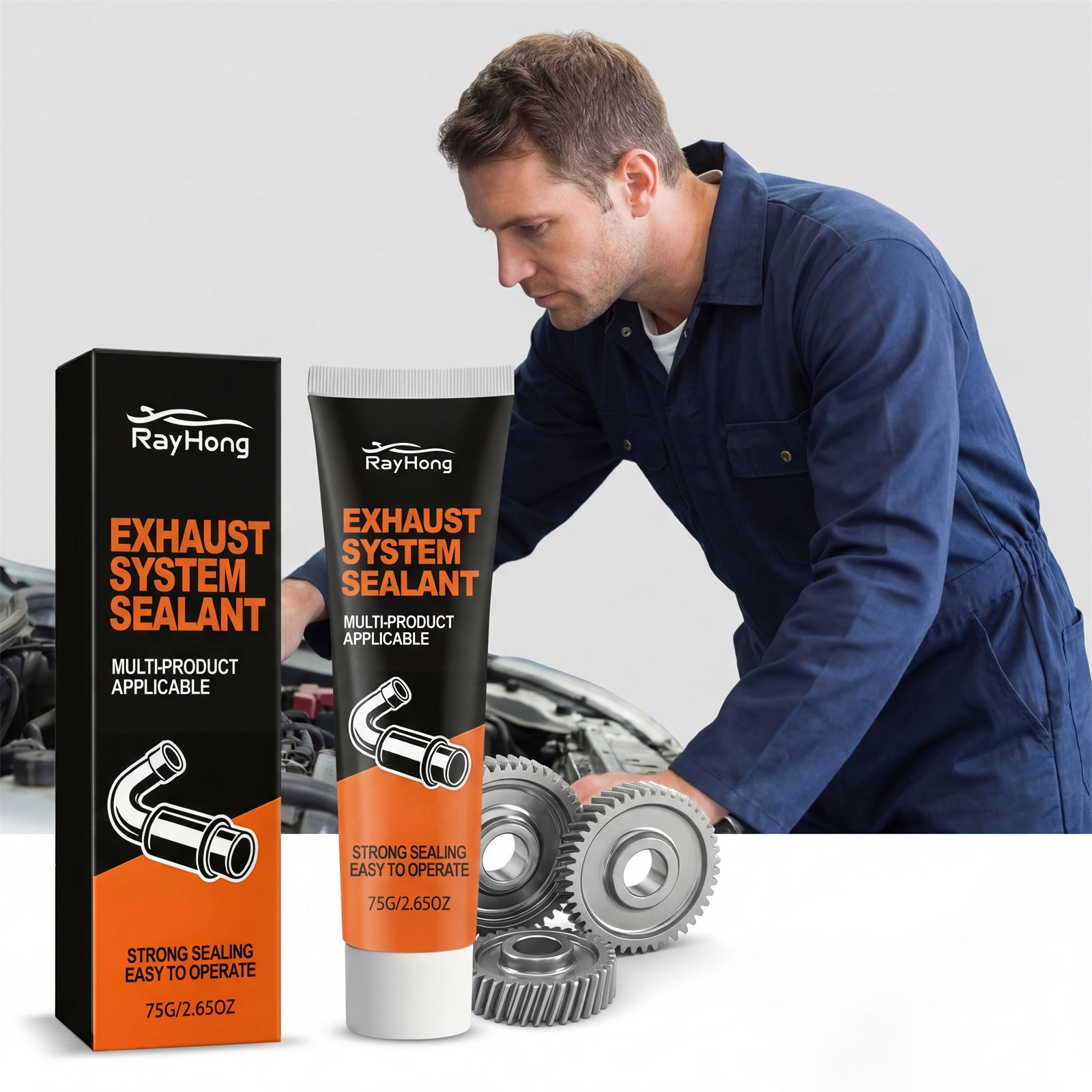 Rayhong Automotive Système d'échappement scellant est facile à utiliser et simple à appliquer pour sceller A