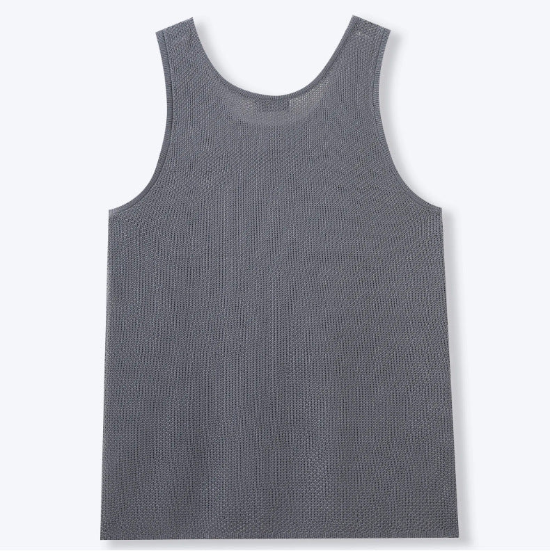 American Vintage Plus Taille Occasion Knit Hollow Out Tank Tops Pour Hommes Summer Fitness Direct F