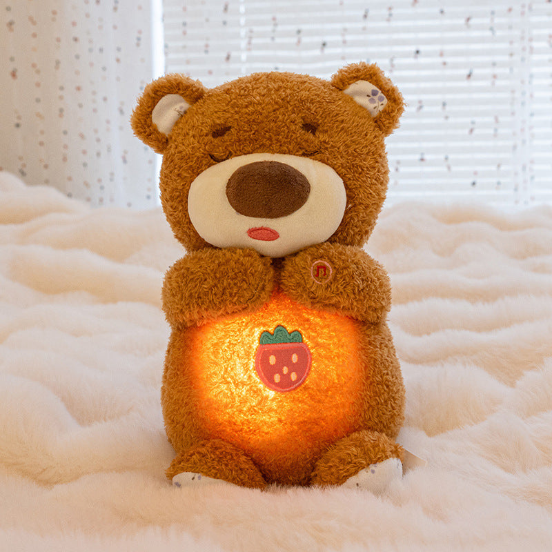 Poupée d'ours en peluche agréable à respirer pour les bébés apaisants à dormir
