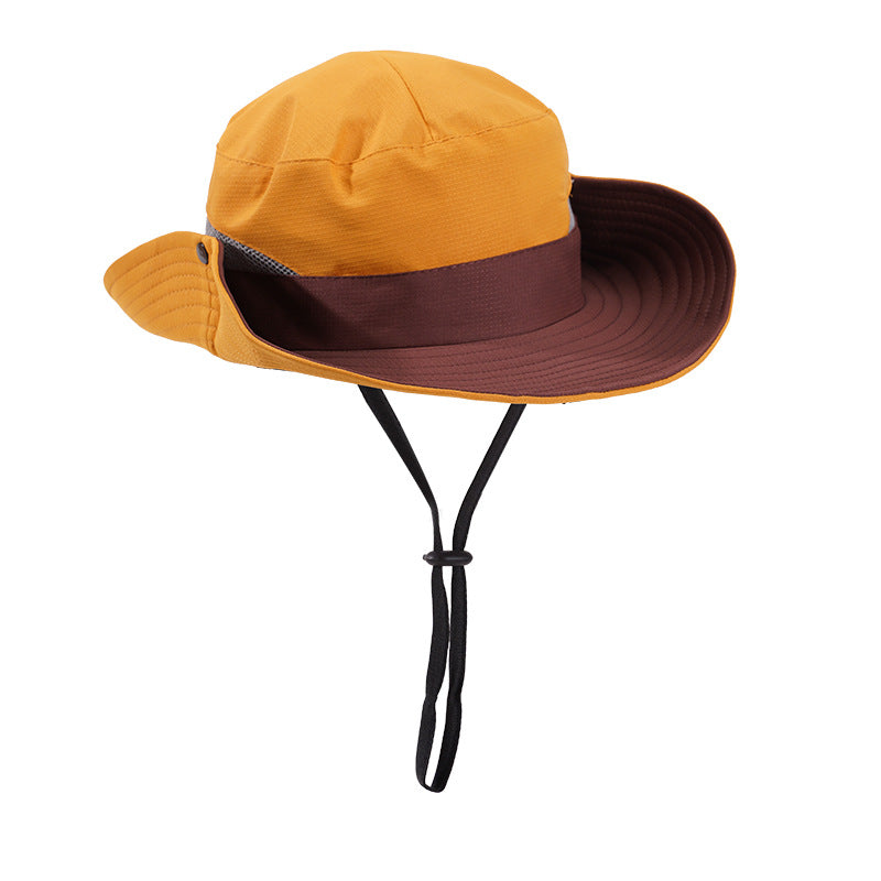 Chapeau à seau large en forme de soleil prêt à la queue de cheval