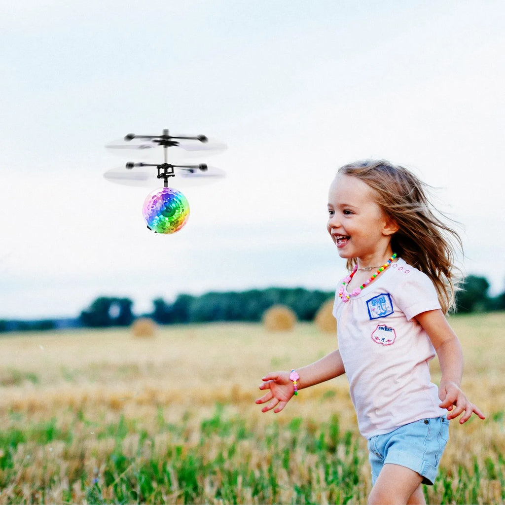 RC Balles volantes Induction infrarouge électrique Drone Hélicoptère balle LED légers enfants volant vers