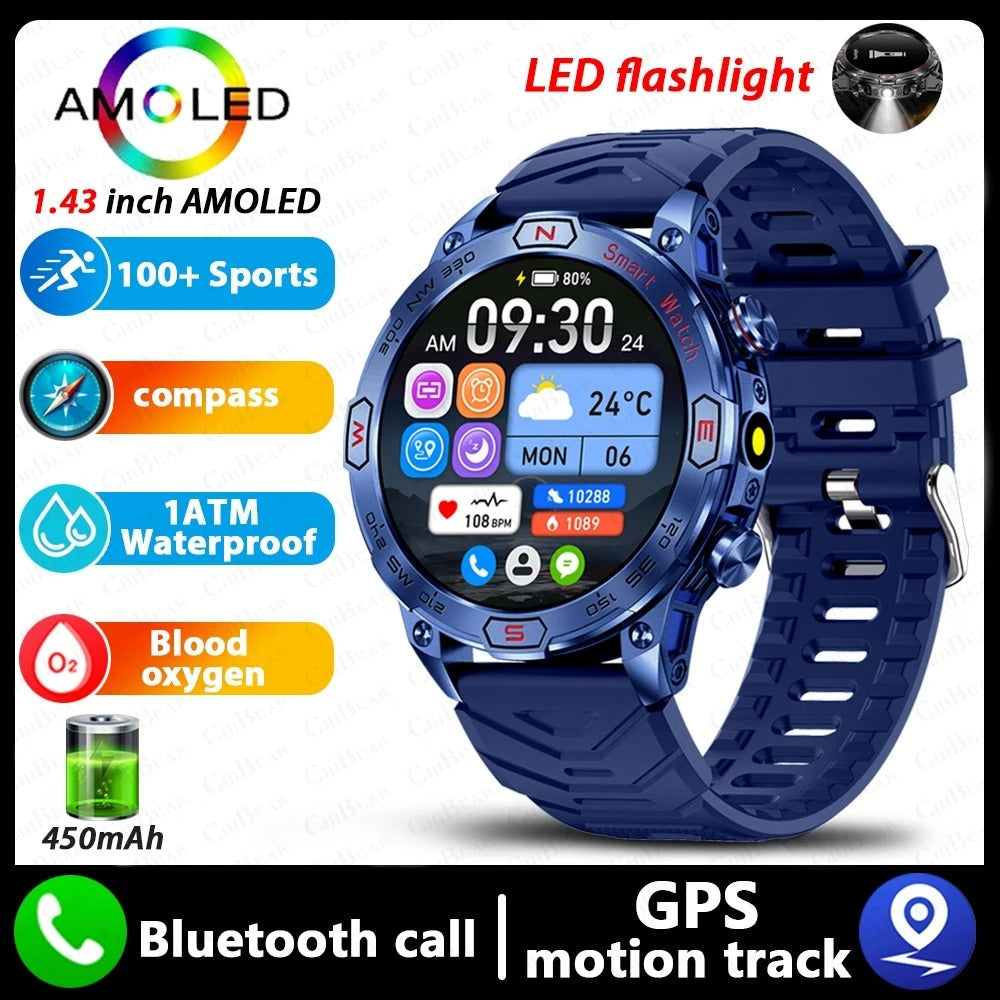 Smart Watch écran HD AMLOED Bluetooth appelant Sports Watch