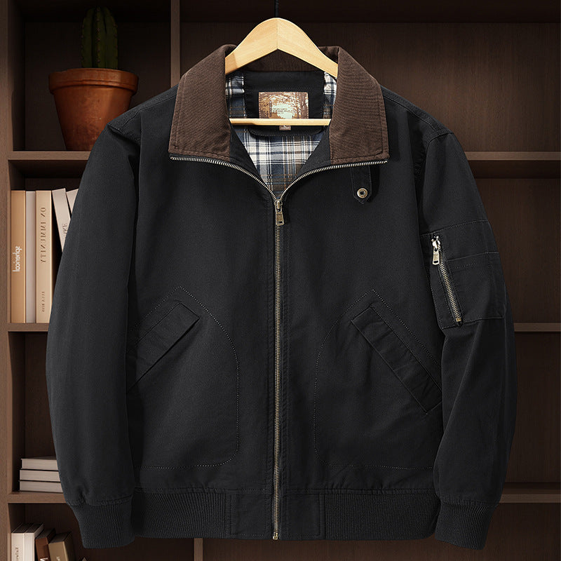 Veste de vol en coton lavé pour hommes