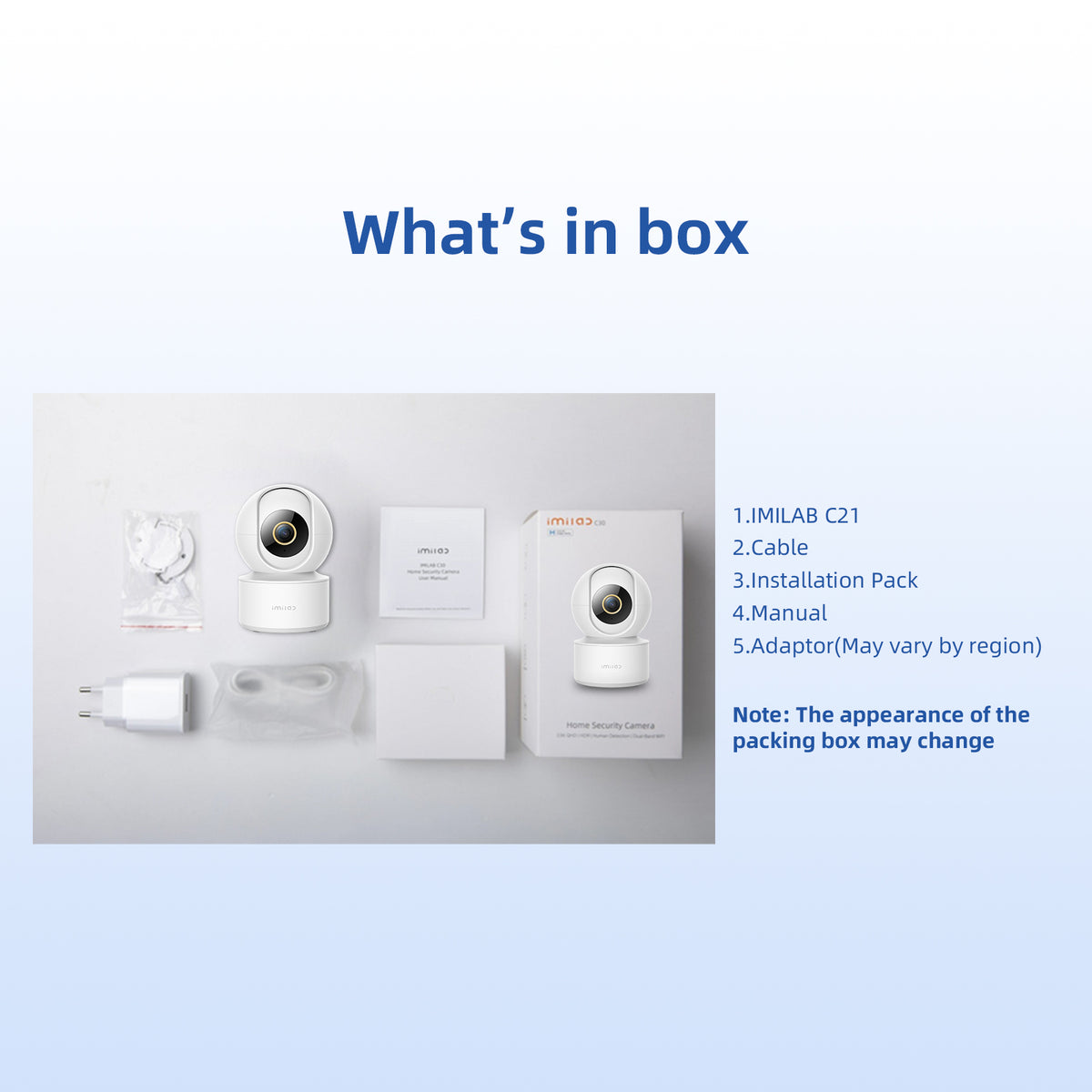 IMILAB C21 2.5K Vedio Wifi IP Smart Indoor Home Security Baby Monitor Surveillance Camera