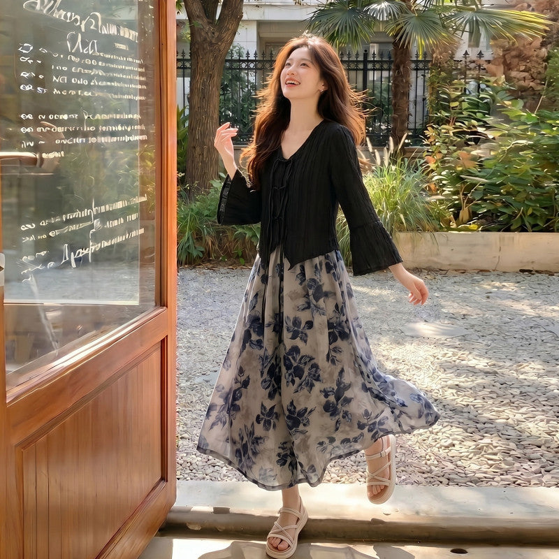 Pantalon imprimé d'été à deux pièces