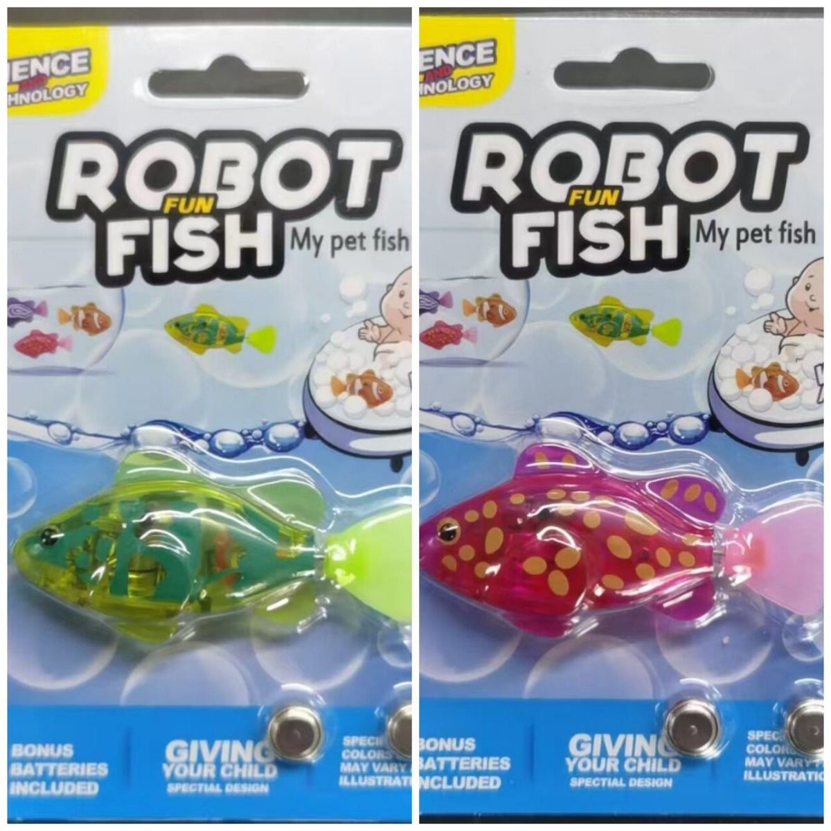 Animal Fish Simulation Light-Activated Clownfish Bathtub and Splashing Toy
