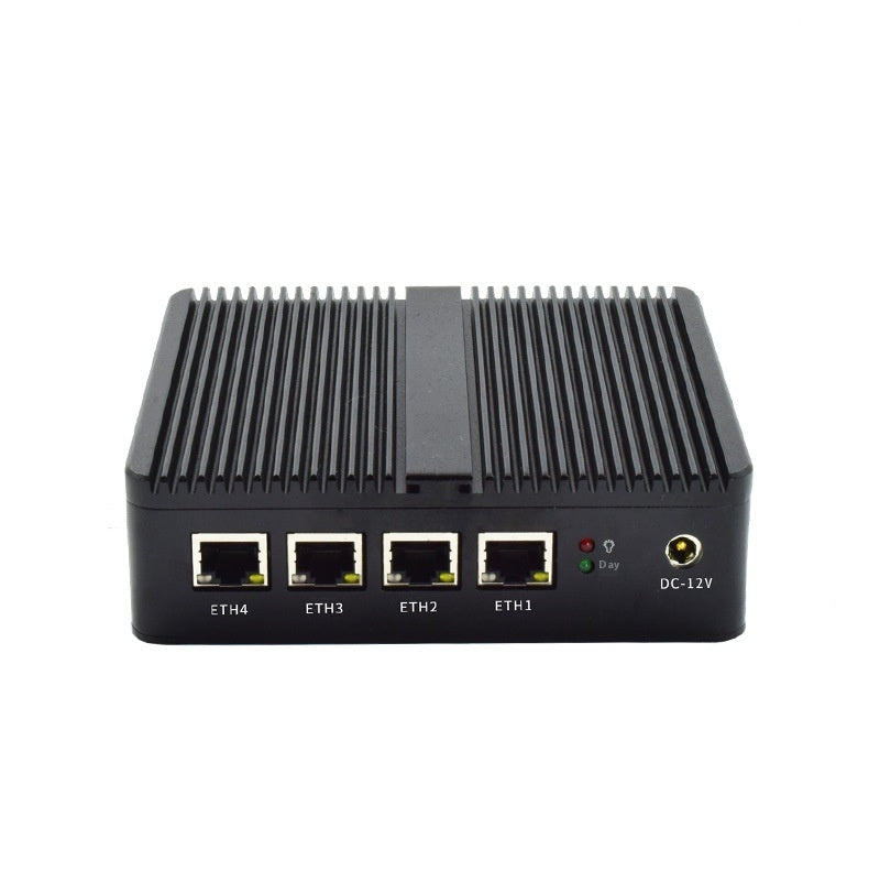 Contrôle industriel Microordinateur à double réseau Quad-core Embedded Fanless Mini-hôte