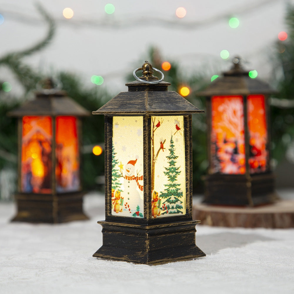 Lampe à huile portable de Noël Santa Claus LED lumières de nuit Batterie alimentée intérieur extérieur Ha