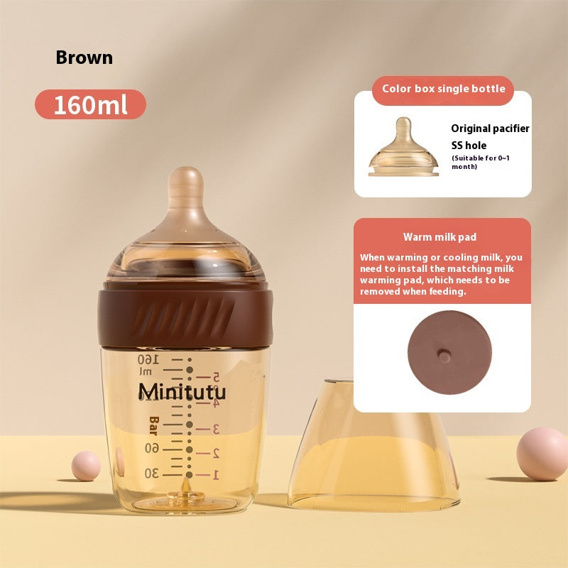 Nouveau-né PPSU Bouteilles d'alimentation à détection de température Anti-flatulence Choke Proof