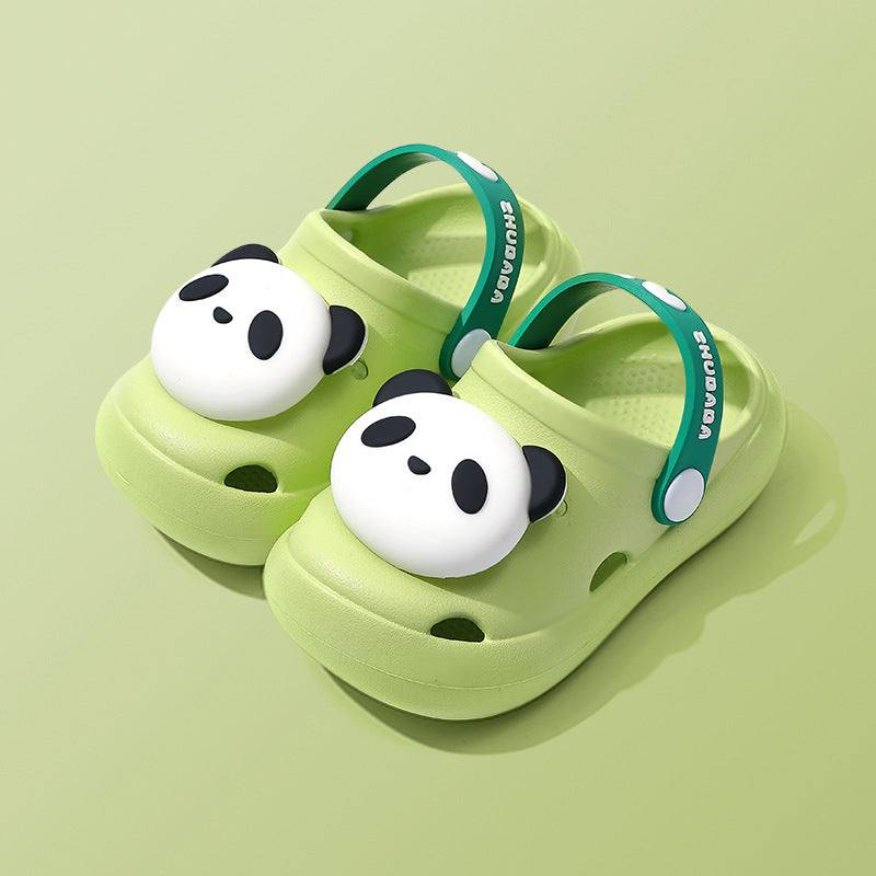 Pantoufles pour enfants Summer Cartoon Baby Soft Bottom Hole Chaussures Garçons et Filles Fermé orteil S