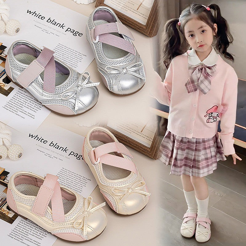 Printemps et automne Chaussures en cuir pour filles peu profondes